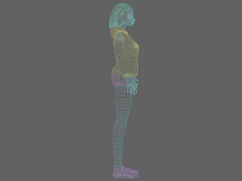 Pretty basic girl V30121 3D Model