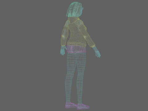Pretty basic girl V30121 3D Model