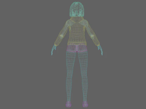 Pretty basic girl V30121 3D Model