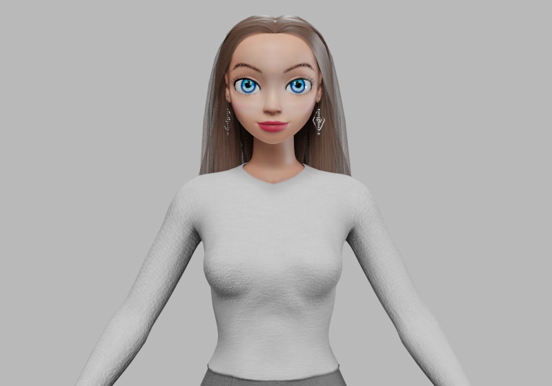 Pretty beautiful girl V30093 Modèle 3D .c4d .max .obj .3ds .fbx .stl .blend
