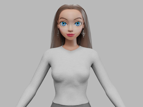 Pretty beautiful girl V30093 Modelo 3D