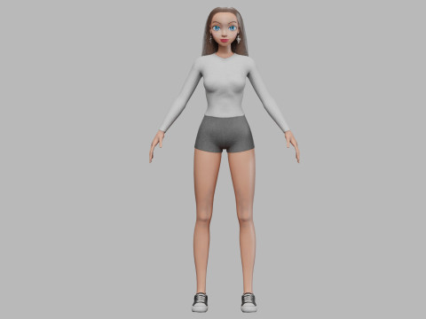 Pretty beautiful girl V30093 Modèle 3D
