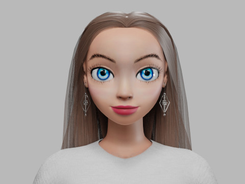 Pretty beautiful girl V30093 Modèle 3D