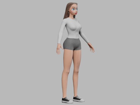 Pretty beautiful girl V30093 Modèle 3D