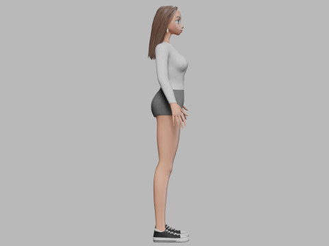 Pretty beautiful girl V30093 Modèle 3D