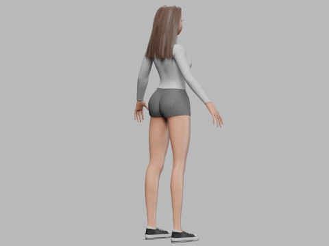 Pretty beautiful girl V30093 Modèle 3D