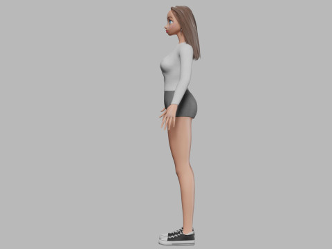 Pretty beautiful girl V30093 Modèle 3D