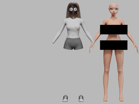 Pretty beautiful girl V30093 Modèle 3D