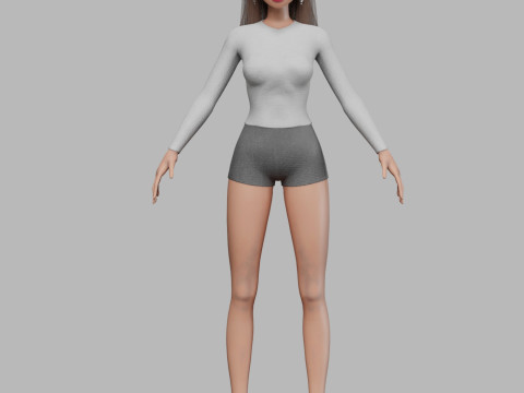 Pretty beautiful girl V30093 Modèle 3D