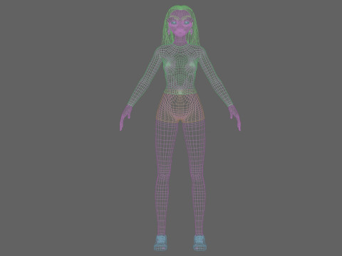 Pretty beautiful girl V30093 Modèle 3D