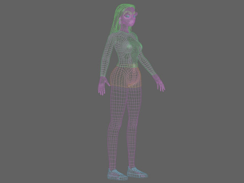 Pretty beautiful girl V30093 Modèle 3D