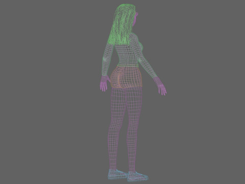 Pretty beautiful girl V30093 Modèle 3D