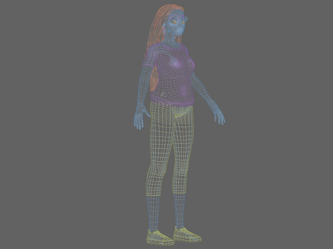 Pretty cartoon girl V33500 3D Модель
