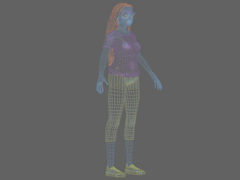 Pretty cartoon girl V33500 3D Model