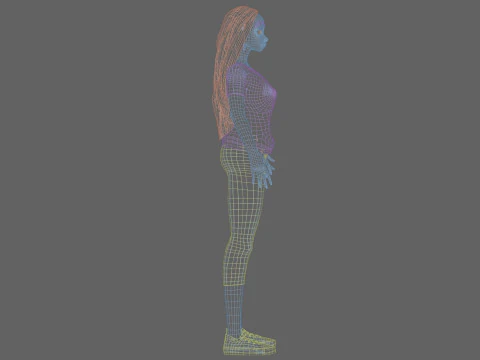 Pretty cartoon girl V33500 3D Model
