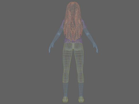 Pretty cartoon girl V33500 3D Модель