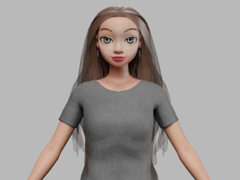 Całkiem klasyczna dziewczyna V29808 Model 3D