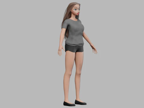 Pretty classic girl V29808 3D Model