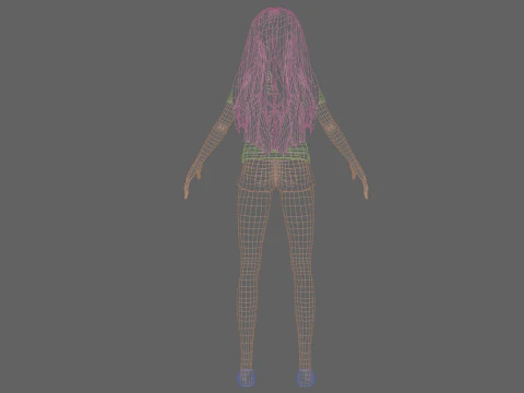 Pretty classic girl V29808 3D Model