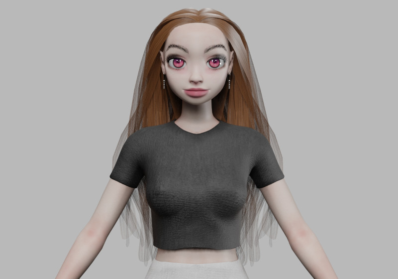 Pretty cool girl V32212 Modello 3D .c4d .max .obj .3ds .fbx .stl .blend 