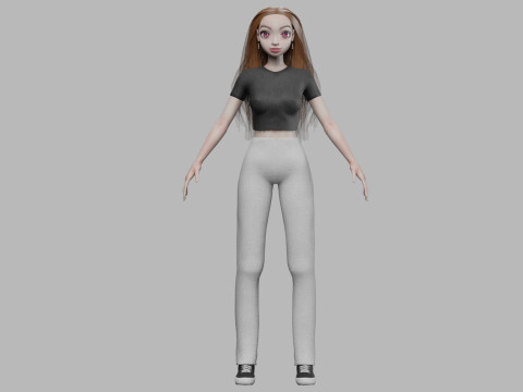 Pretty cool girl V32212 Modello 3D