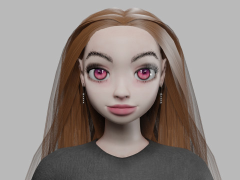 Pretty cool girl V32212 Modello 3D