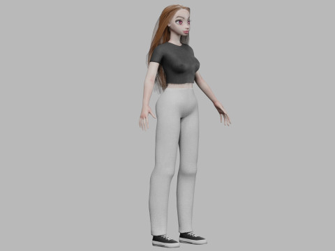 Pretty cool girl V32212 Modello 3D