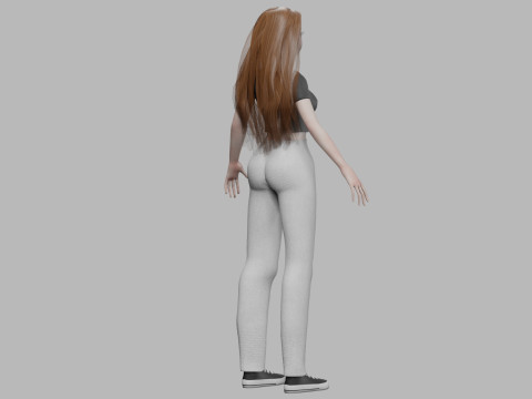 Pretty cool girl V32212 Modello 3D