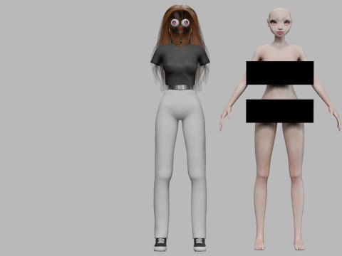 Pretty cool girl V32212 Modello 3D