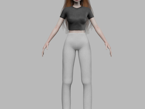Pretty cool girl V32212 Modello 3D