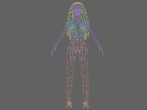 Pretty cool girl V32212 Modello 3D