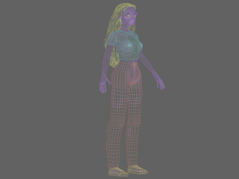 Pretty cool girl V32212 Modello 3D