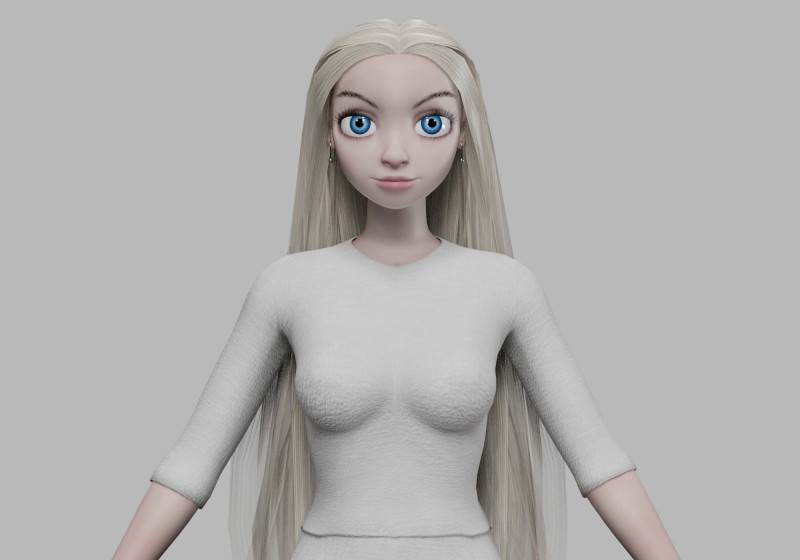 Pretty cute girl V31689 3D 모델 .c4d .max .obj .3ds .fbx .stl .blend 