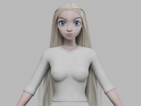 Pretty cute girl V31689 3D Модель