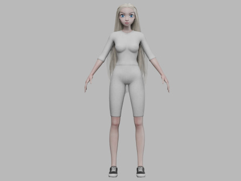 Pretty cute girl V31689 3D 모델
