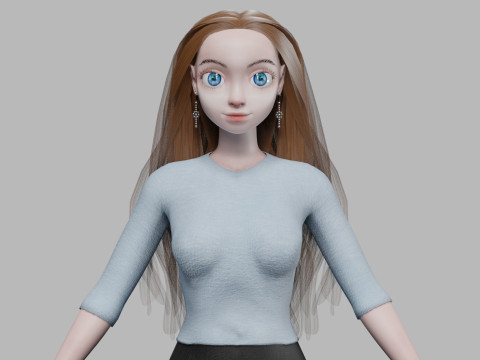 Pretty sweet girl V32255 3D मॉडल