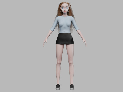 Pretty sweet girl V32255 3D Model