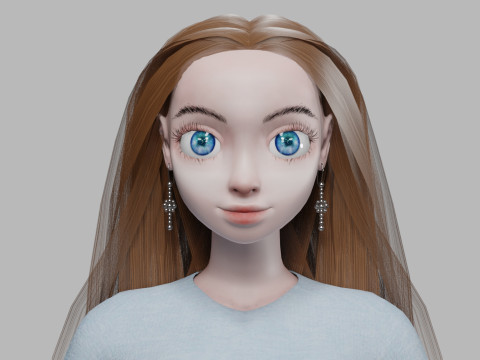 Pretty sweet girl V32255 3D Model