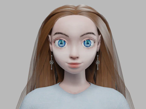 Pretty sweet girl V32255 3D Model