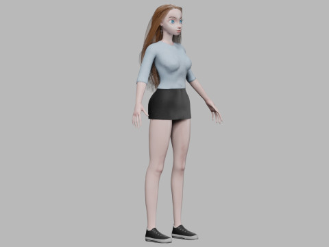 Pretty sweet girl V32255 3D Model