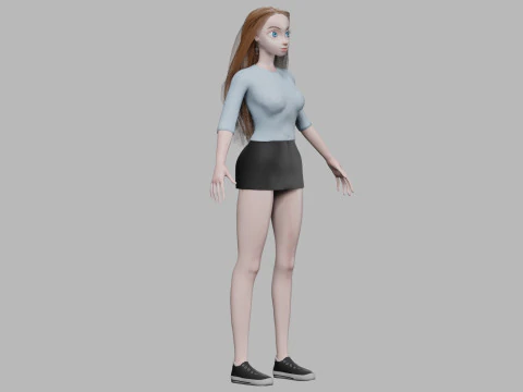 Pretty sweet girl V32255 3D Model