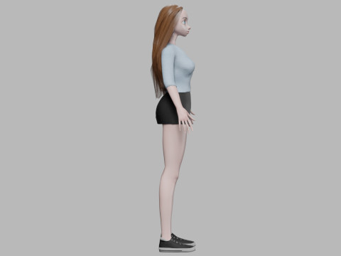 Pretty sweet girl V32255 3D Model