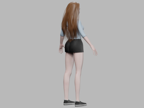 Pretty sweet girl V32255 3D Model