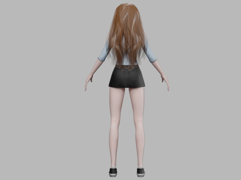 Pretty sweet girl V32255 3D Model