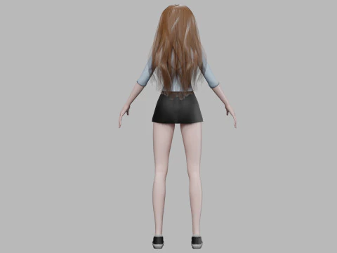Pretty sweet girl V32255 3D Model
