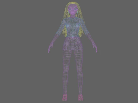 Pretty sweet girl V32255 3D Model