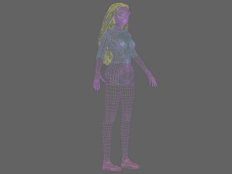 Pretty sweet girl V32255 3D Model