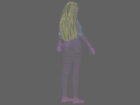 Pretty sweet girl V32255 3D Model
