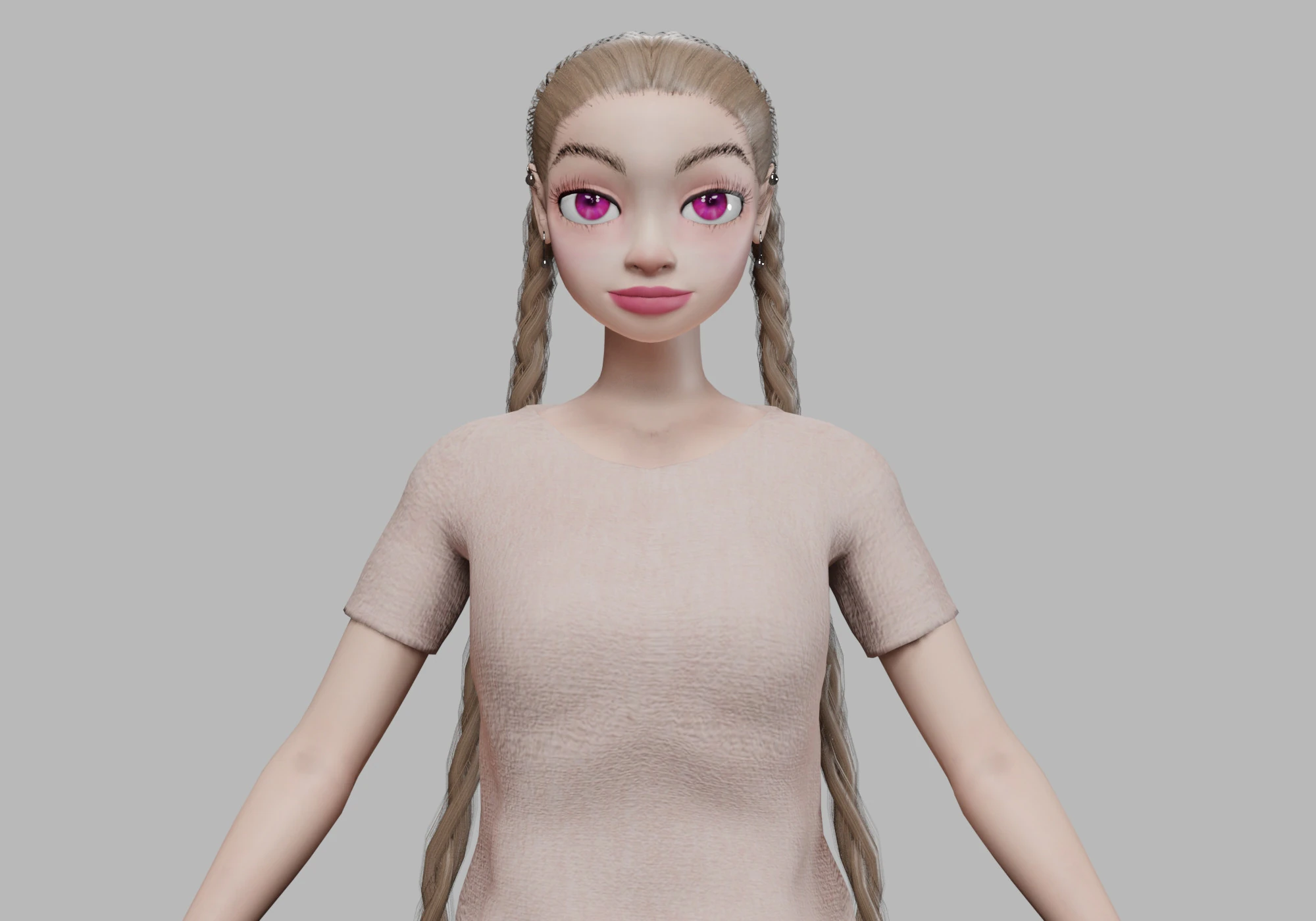 Pretty young girl V26755 3D Model .c4d .max .obj .3ds .fbx .stl .blend 