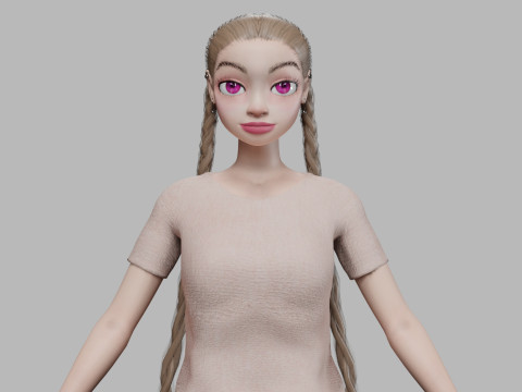 Pretty young girl V26755 3D Model